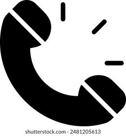phone call glyph icon illustration vector