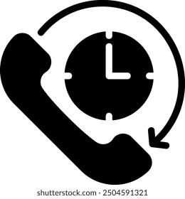 phone call glyph icon illustration vector