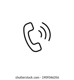Telefongespräch Handset-Symbol für Web-Vorlage und App. Kommunikationskonzept. Vektorgrafik-Design auf weißem Hintergrund. EPS10