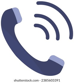 Phone call handset sign isolated on white background.