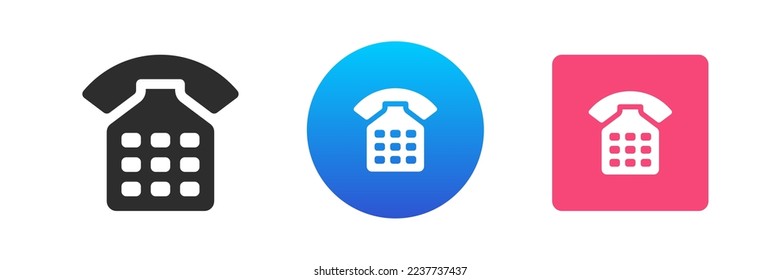 Llamadas telefónicas de línea directa servicio de consultoría de asistencia telefónica vintage conjunto de iconos vectorial ilustración plana. Ayuda con el botón del teléfono móvil conversación tecnología de ayuda de comunicaciones información de audio