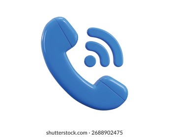 Icono de llamada telefónica Concepto de renderizado 3d de la línea directa de conversación Ilustración vectorial de símbolo de teléfono