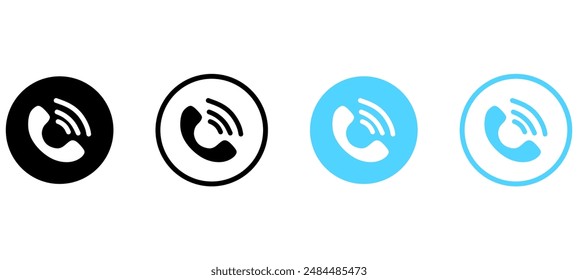 Telefonanruf-Icon-Antwort und Annahme Anruf-Icon-Buttone , Kontaktieren Sie uns Telefonzeichen - Kommunikations-Icons.