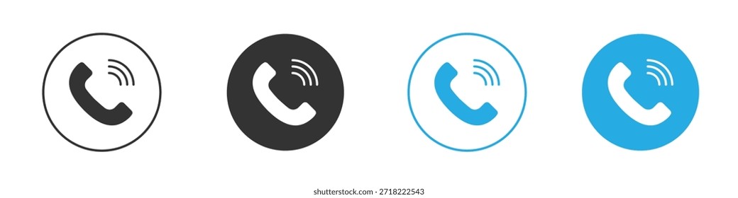 Icono de llamada telefónica para App y Diseño web. Ilustración de elemento simple.