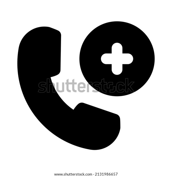 Phone Call Icon Black Color Stock Vector (Royalty Free) 2131986657 ...