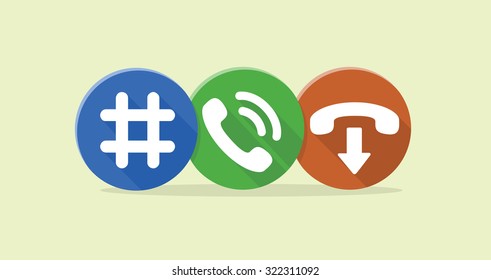 Phone call icon buttons
