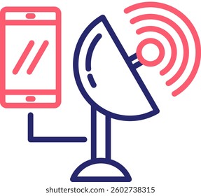 Phone Call Icon Color Vector Illustration