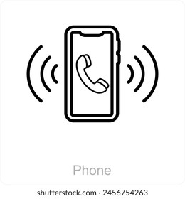 Phone and call icon concept