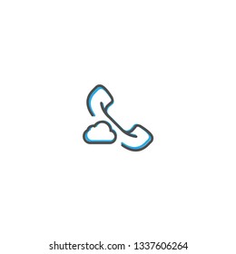 Phone Call icon design. Interaction icon line vector illustration design
