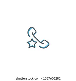 Phone Call icon design. Interaction icon line vector illustration design