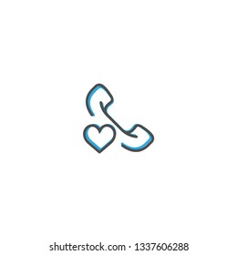Phone Call icon design. Interaction icon line vector illustration design