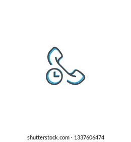Phone Call icon design. Interaction icon line vector illustration design