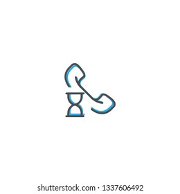 Phone Call icon design. Interaction icon line vector illustration design