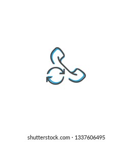 Phone Call icon design. Interaction icon line vector illustration design