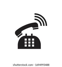 Diseño de icono de llamada telefónica aislado en fondo blanco