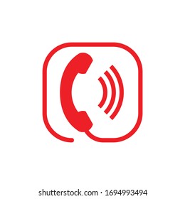 Phone Call icon design isolated on white background