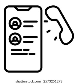 Phone Call Icon Element For Design