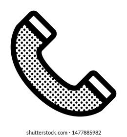 Phone Call. Icon with Filled with Dots.