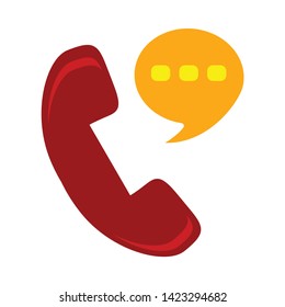 phone call icon. flat illustration of phone call vector icon for web