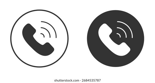 Icono de llamada de teléfono plano. Ilustración aislada símbolo de signo de Vector