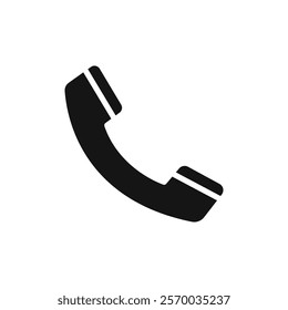 Phone call icon Flat simple outline set