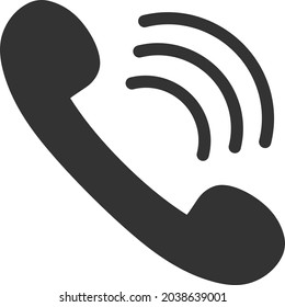 Icono de llamada telefónica con estilo plano. Ilustraciones de iconos aislados de llamadas de teléfono vectorial, estilo simple.