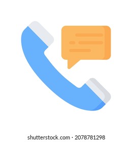 Icono de llamada telefónica, Icono de icono de estilo plano, Ilustración vectorial, Adecuada para sitio web, aplicación móvil, impresión, presentación, infografía y cualquier otro proyecto.