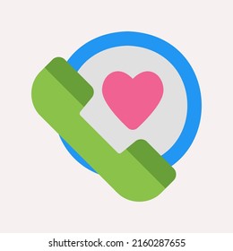 Phone call icon in flat style, use for website mobile app presentation