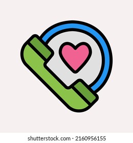Phone call icon in flat style, use for website mobile app presentation