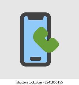 Phone call icon in flat style, use for website mobile app presentation