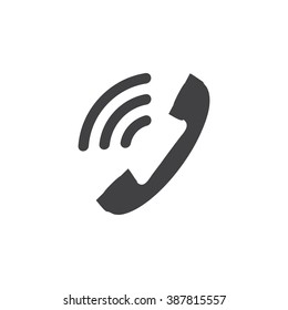 Phone Call icon in  flat style, gray color  white background