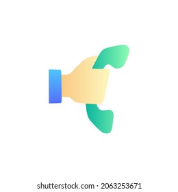 icono de llamada de teléfono con estilo de color degradado