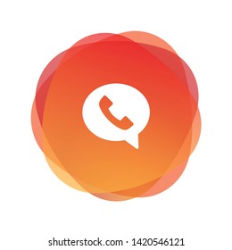 PHONE CALL ICON AND ILLUSTRATION CONCEPT