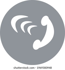 Telefonanruf, Symbolgrafik, Vektorgrafik auf weißem Hintergrund