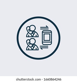 phone call icon isolated on white background from interaction set collection. phone call icon trendy and modern phone call symbol for logo, web, app