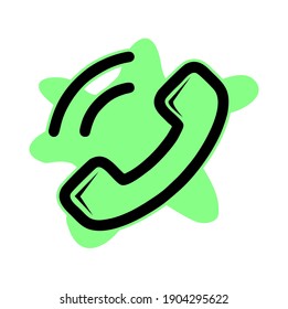 Icono de llamada telefónica aislado en fondo blanco. Icono de llamada telefónica en estilo de diseño moderno para sitio web y aplicación móvil. Icono vector de llamada telefónica símbolo moderno y simple. Ilustración del vector de icono de llamada telefónica