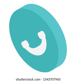 Phone call icon. Isometric of phone call vector icon for web design isolated on white background