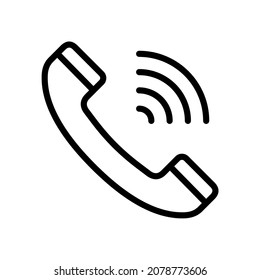 Phone Call Icon, Line style icon vector illustration, Suitable for website, mobile app, print, presentation, infographic and any other project.