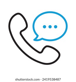 Phone call icon. line vector icon on white background. high quality design element. editable linear style stroke. vector icon.