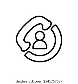 Icono de llamada telefónica, Vector de línea aislado sobre fondo blanco. Diseño moderno y de moda