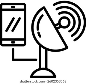 Phone Call Icon Line Vector Illustration
