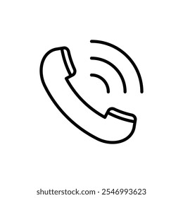 Telefonanrufssymbol, lineares Logo, einzeln