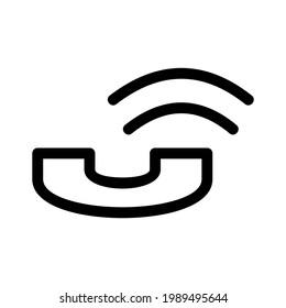 icono de llamada telefónica o logotipo símbolo de señal aislado ilustración vectorial - iconos vectoriales de estilo negro de alta calidad
