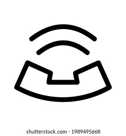 icono de llamada telefónica o logotipo símbolo de señal aislado ilustración vectorial - iconos vectoriales de estilo negro de alta calidad
