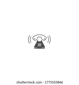 Phone call icon logo vector template