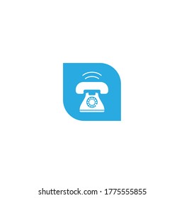 Phone call icon logo vector template