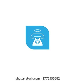 Phone call icon logo vector template