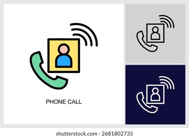Telefonanruf Symbol Multi Style Vektorgrafik