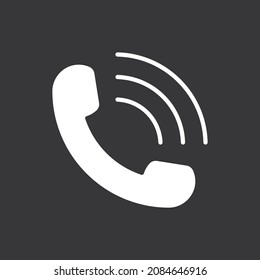 Phone call icon on grey background