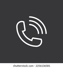 Phone call icon on grey background